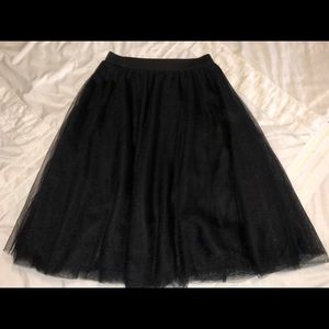 Black tulle skirt